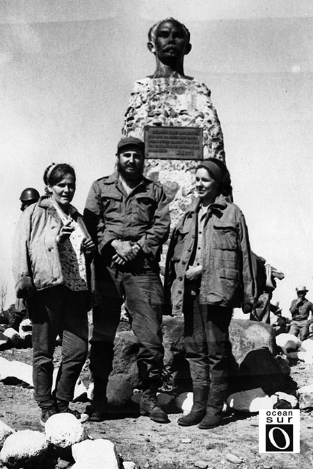 Fines de 1965 en el Pico Turquino. Con Fidel y Rosa E. Navarro